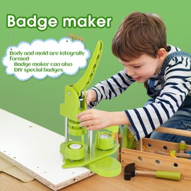 Button Maker Machine,25mm 1inch Button Maker 200Pcs Button Maker Press Machine Kit with Button Maker Supplies DIY Button Pin Maker Machine, for Kids DIY Gifts