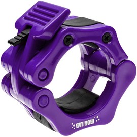 Iron Lab Olympic Barbell Clamps Pair of 2" Inch Pro Collar Set of 2 Black Bar Clips Perfect for Pro Crossfit Strong Lifts and Olympic Training Professional Quality