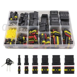 YMYP 711Pcs 43 Sets Waterproof Automotive Wire Connectors - 1/2/3/4/5/6 Pin Connectors Male and Female for Cars Motorcycles & Boats - 22-16 AWG