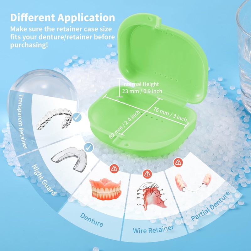 Annhua Denture Holder Retainer Case for Orthodontic Mouthpiece, Clear Aligner