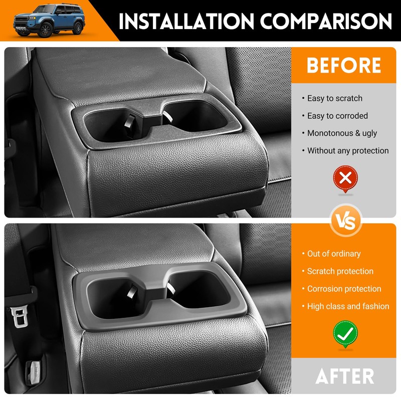 HUYINPJ 2Row Cup Holder Compatible with Toyota Land Cruiser 250