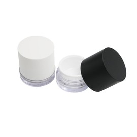 WOONEKY 1pc Portable Cream Storage Case Makeup Container for Women Girls Travel-friendly Leakproof Design for Creams Powders White