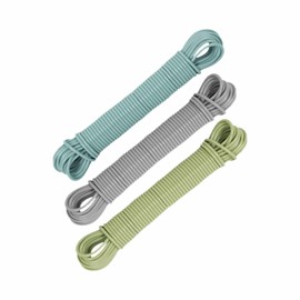 20m Strong Clothesline Steel Core With PVC Coated Washing Line Rope Outdoor Indoor Laundry Line for Drying Clothes Towels Home Garden Mould Or Weather Resistant String Assorted Color (1pc)