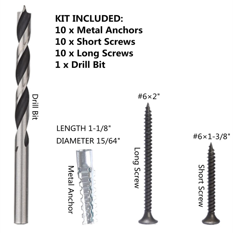 FIREFLYWEB Screw Door Security Hardware Reinforcement Jamb Repair Kit -
