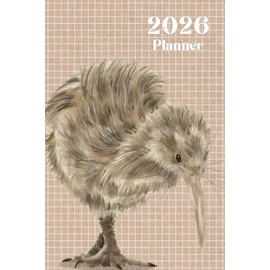 Cute Watercolor Kiwi 2026 Planner Weekly and Monthly: Minimalist Calendar Organizers, goal, to do list