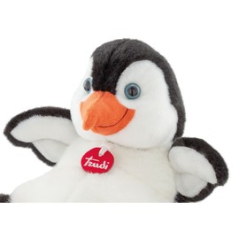 Trudi TUDC3000 Classic Plush Toy Penguin Pino Approx. 19 cm, Size M, High-Quality Stuffed Toy with Soft Materials, Plush Toy with Realistic Details, Washable, Cuddly Toy for Children, Black/White