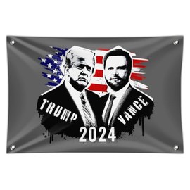 Trump Vance Spray Paint 2024 Home Business Office Sign - Vinyl Banner - 22" x 33" (56cm x 84cm)