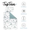TupTam Children Bedding Set Duvet Cover Pillowcase Two-Sided, Zoo Green,