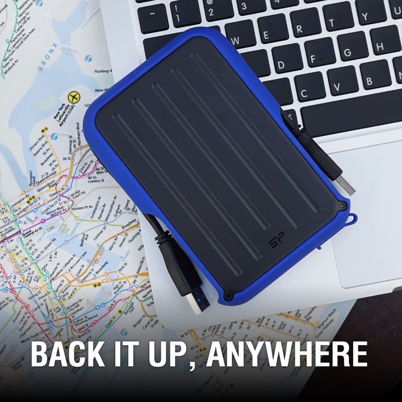 Silicon Power Armor A66 1TB Rugged External Hard Drive, Military-Grade