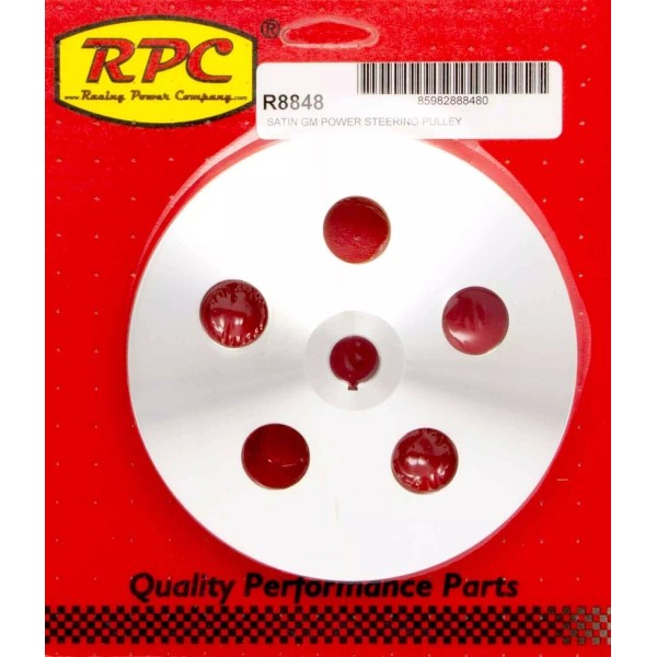 RACING POWER CO-PACKAGED Pre 84 GM Power Steering Pulley Satin