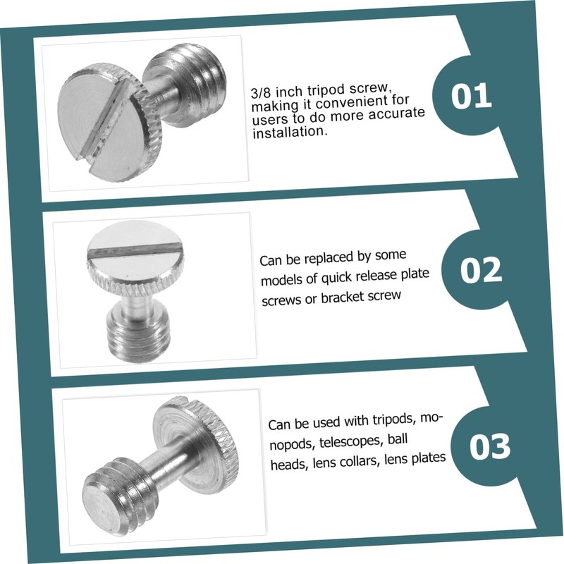 Mipcase 5pcs Camera Screw Quick Release Thumb Screws for Tripod