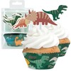 ScrapCooking 24 Dinosaur Cupcake Cases & Toppers 4905