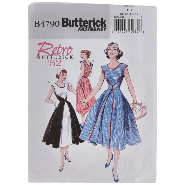 Butterick Patterns Sewing Pattern, Paper, Neutral, BB (8-10-12-14)
