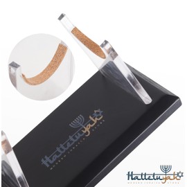 HalleluYAH Ram Shofar Stand - with Shofar Cleaning Brush, Shofar Blowing Guide | Fits Horn Kosher Yemenite Shofars - Ram Full-Polished, Half-Polished