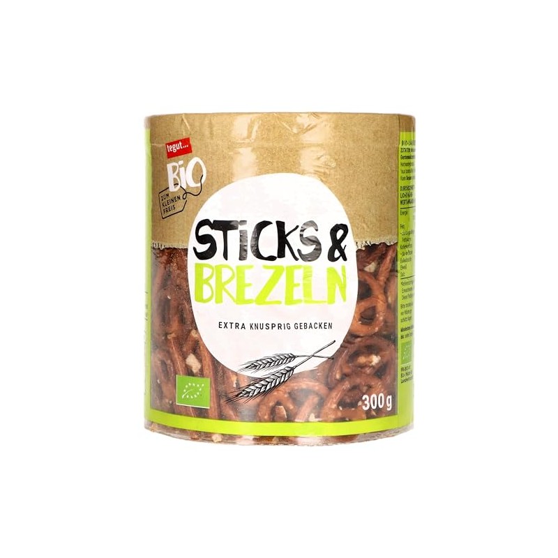tegut… Bio zum kleinen Preis Sticks + Brezeln, 300 g
