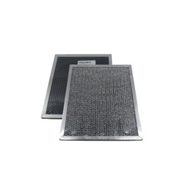 KITCHEN BASICS 101: 2 Pack 97007696 Range Hood Grease Mesh Charcoal Carbon Combo Filter Replacement for Broan Nutone 6105C, 41F, 97005687 - Size 8.75 x 10.5 x .44 Inches