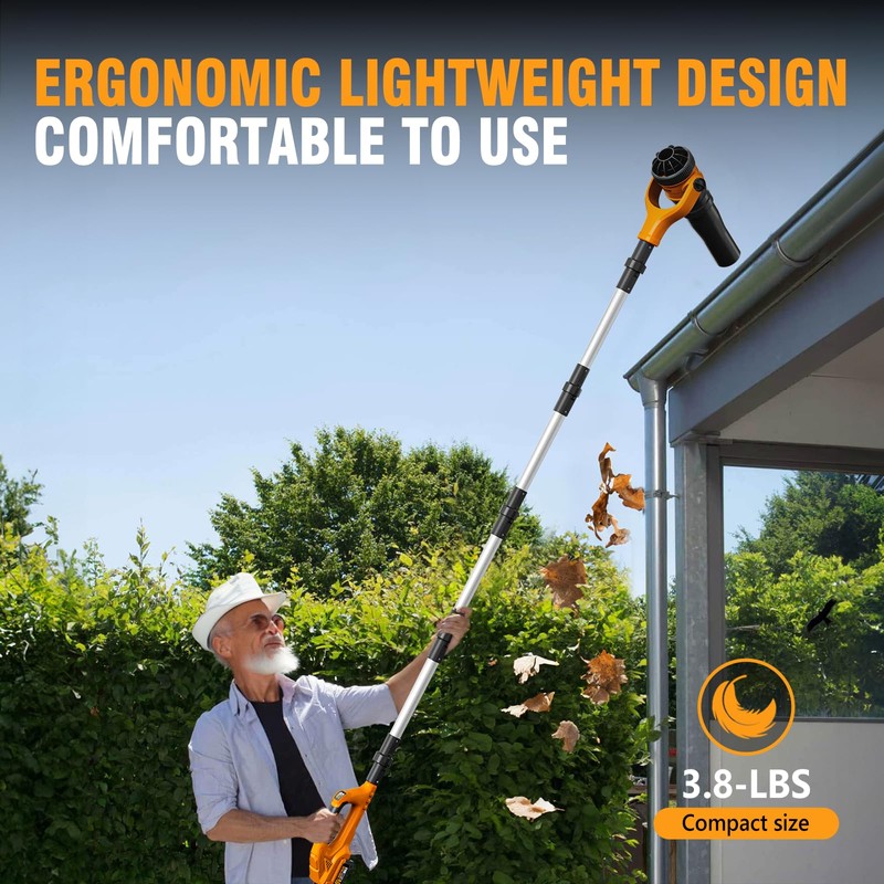 Alloyman Roof Gutter Cleaning from The Ground,40V Cordless Leaf Blowers