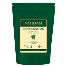 VAHDAM, Cinnamon Masala Chai Tea (100 Cups) ​| 100% NATURAL SPICES | Ancient Cinnamon Tea Recipe | Spiced Chai Tea Loose Leaf | Brew Hot Tea, Iced Tea or Chai Latte | Black Tea | 7oz