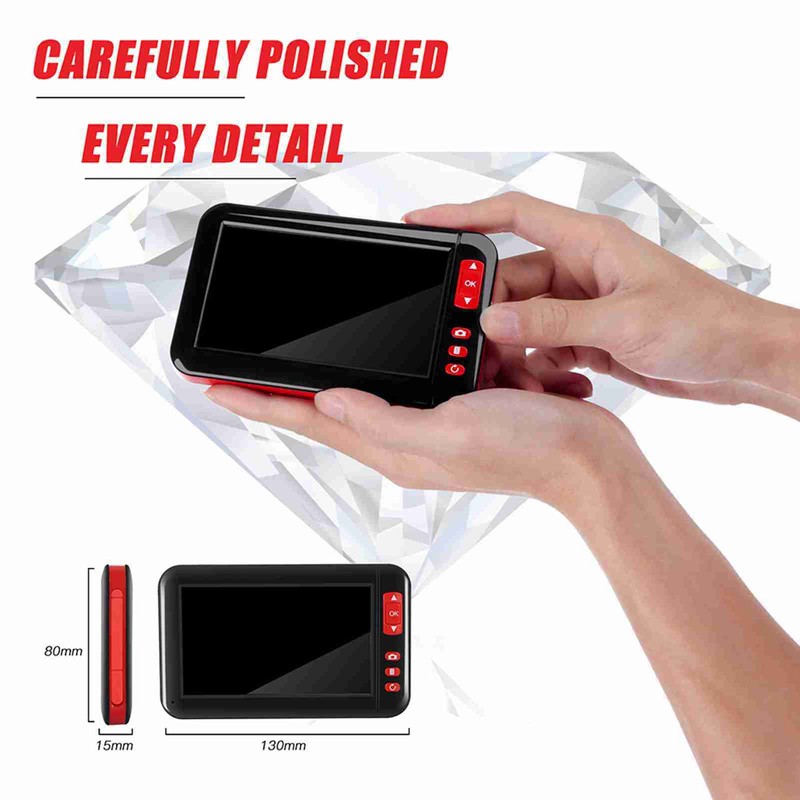 Industrial Endoscope Borescope Inspection Camera Built-in 8pcs LEDs 8mm Lens