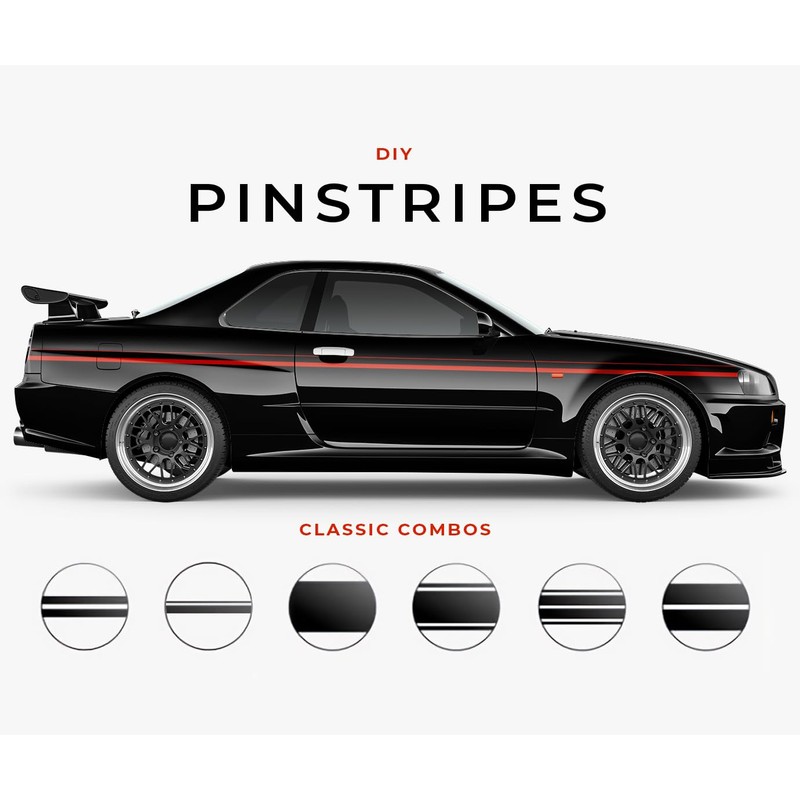 VViViD Vinyl Tape Pinstripe Red Reflective Gloss Adhesive Automotive Film