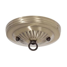 B&P Lamp® Antique Brass Finish Steel Canopy Kit, 5-1/8 Inch Diameter