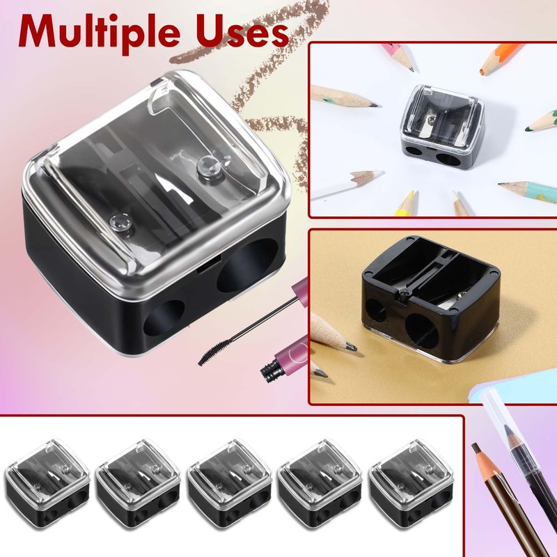 JJUNW 5 Pack Make Up Pencil Sharpener, Plastic Lip Liner