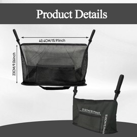 Zufoty Handbag Holder for Car, Car Purse Holder, Auto Net Pocket Purse Holder Between Front Seats Car Storage Organizer, Universal Car Accessories Pet/Kids Car Barrier Fit Most Vehicles (Black)