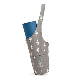 Classic Yoga Mat Bag Adjustable Shoulder Carry (GreyTote) Featured on Images All Details of The Product.