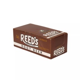 REEDS Reed's Root Beer Candy Rolls 24 Count Box Classic American Candy 15 Calories