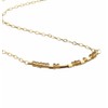 Custom CITRINE Stone Small Bar Gold Fill Morse Code Necklace