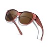 LVIOE Sunglasses for Glasses Wearers Women's Round Fit-Over Glasses with