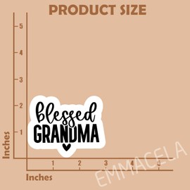 (3Pcs) Blessed Grandma Sticker,Grandma Stickers, Grandma Decals, Grandma Birthday Gifts – Waterproof Vinyl Decal for Book Laptop Phones Tumblers Water Bottles, Size 3 x 2.4 Inch