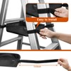 Homakover 1680D Black Ladder Organizer, Portable Tool Bag for Telescoping