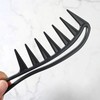 Wide-Tooth Shark Hair Comb 2-Pack - Black Detangling Combs for