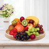 Round Wood Tray Wooden Serving Tray Plate for Tea Fruits