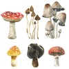 Mushroom Wall Decals - Set of 6