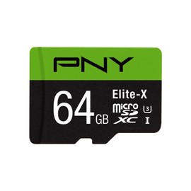 PNY Elite-X microSD 256GB, U3, V30, A1, clase 10, hasta 100MB/s - P-SDU256U3100EX-GE, 64GB