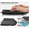 Arteck Ergonomic USB Wired Keyboard with Cushioned Wrist & Palm