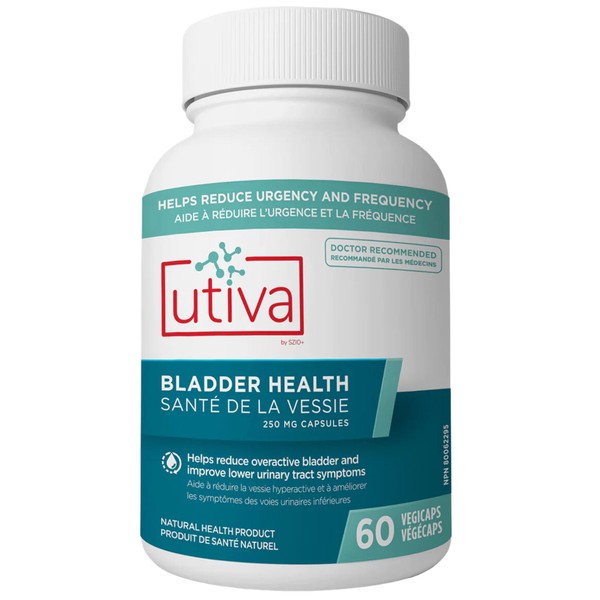 Utiva Bladder Health, Clinically Proven, 60 Vegetable Capsules, 60 Vegetable