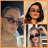 WDZAYXC Retro Oval Rectangular Sunglasses for Men and Women, Classic