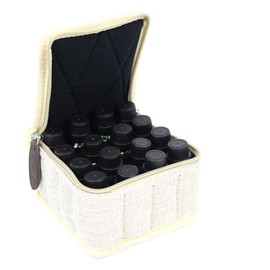 Estuche de transporte de aceite esencial para cáñamo con capacidad para 16 botellas de 15 ml, Arena