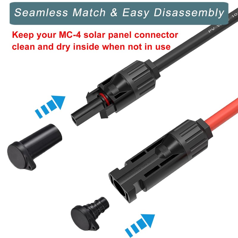 KarlKers Solar Connector Caps, IP67 Solar Panel Connector Cap Weather
