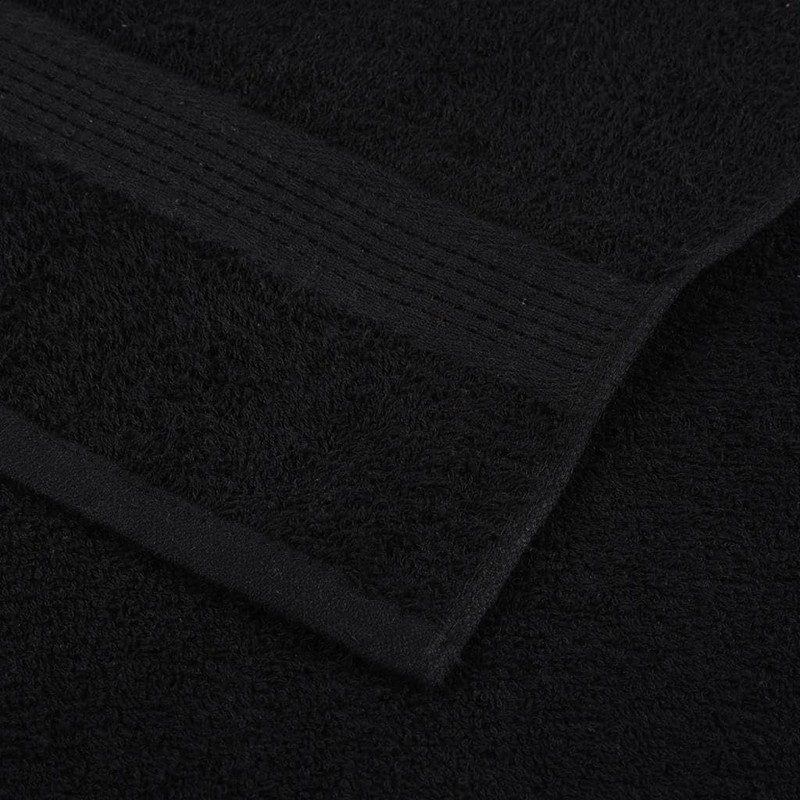 vidaXL Flannel Set of 4 Black 30 x 30 cm