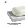 EXCHUES Natural Marble Soap Dish for Shower with Silicone Non-Slip