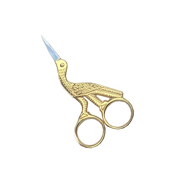 Stork Gold Silver Bird Design Scissor For Embroidery, Manicure, Nail Art, Trimming, Craft & Sewing Multi-Purpose Scissors (Bird Shape 1)