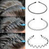 12 Piezas Diademas de Metal Ondulado, Unisex Ondulada Deportes Cabello