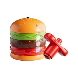 Battling Top for Kids - Light-Up Hamburger Spin Top,with Music, Portable Travel Game, Interactive Balance Toy for Home Kindergarten School Classroom