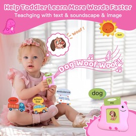 Talking Flash Cards, Montessori Learning Toy for Toddler, Autism Sensory Product Speech Therapy Toys, Preschool Kindergarten Educational Toy Sight Words Phonics for 2 3 4 Year Old Boys Girls