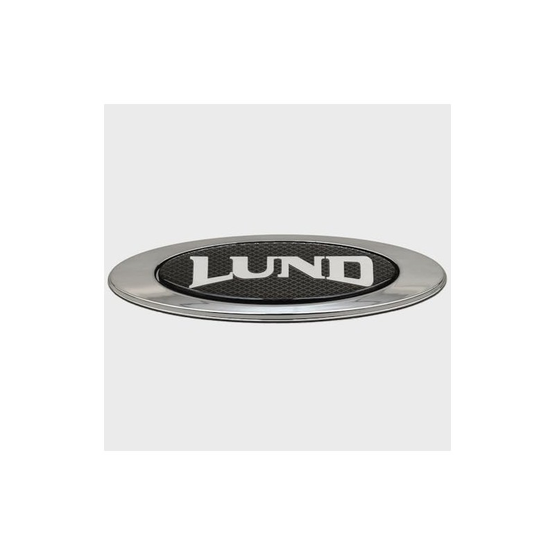 Lund Boat Raised Emblem Decal 2094234 | Logo Silver Black