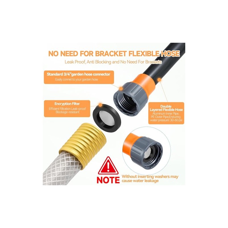 Portable Outdoor Misting System with Adjustable Nozzle